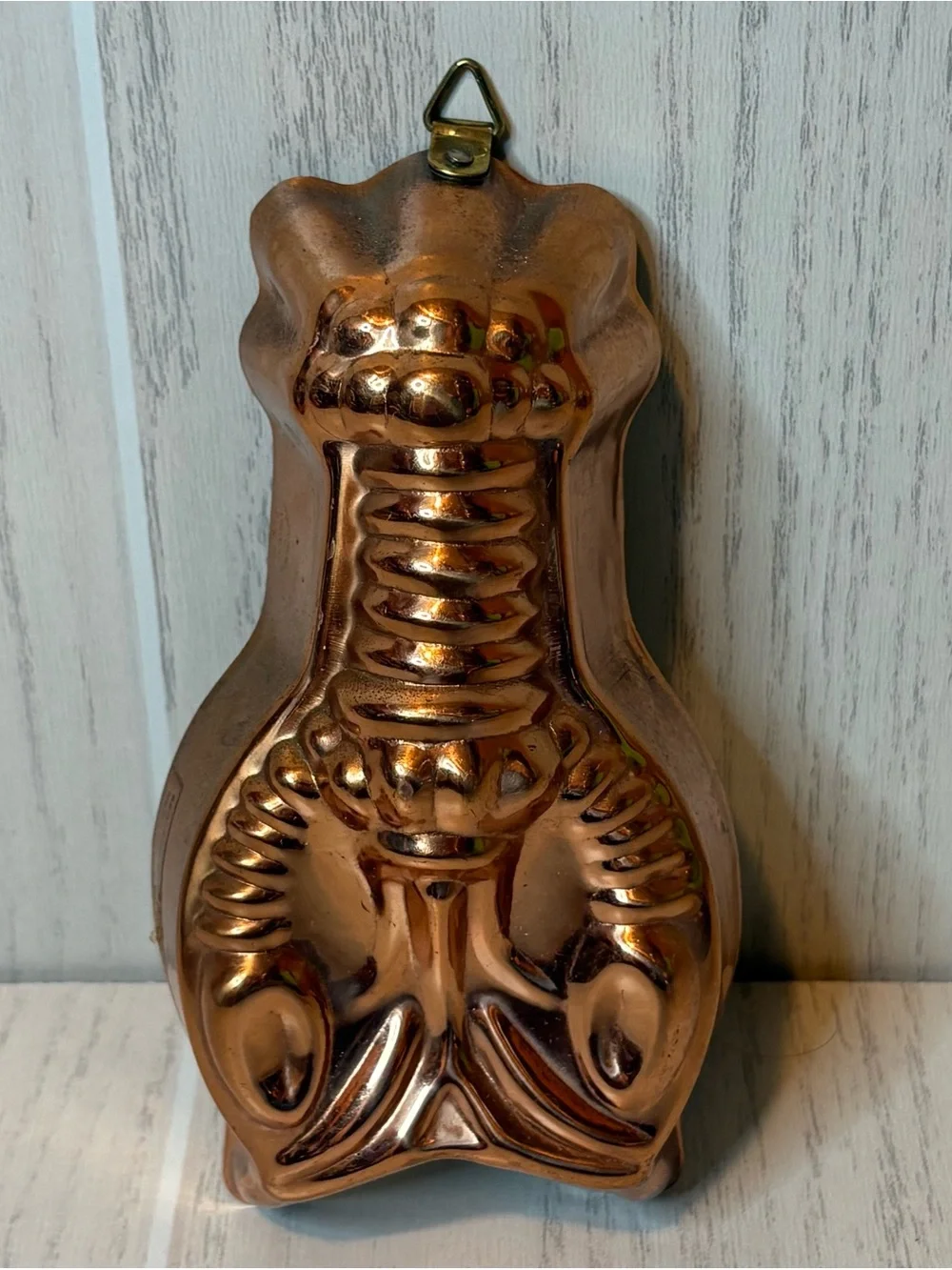 Copper Lobster Food Mold 7 inch Decorative Wall Hanging Mid-Century Modern
